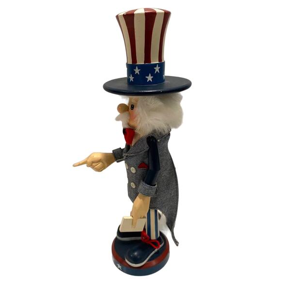 1997 Zims Uncle Sam Collectible Wooden Nutcracker Patriot American July 4 Rare - Picture 10 of 11